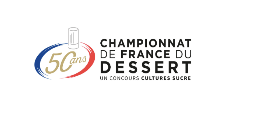 Logo 50ème édition du Championnat de France du Dessert 2024. La grande finale !