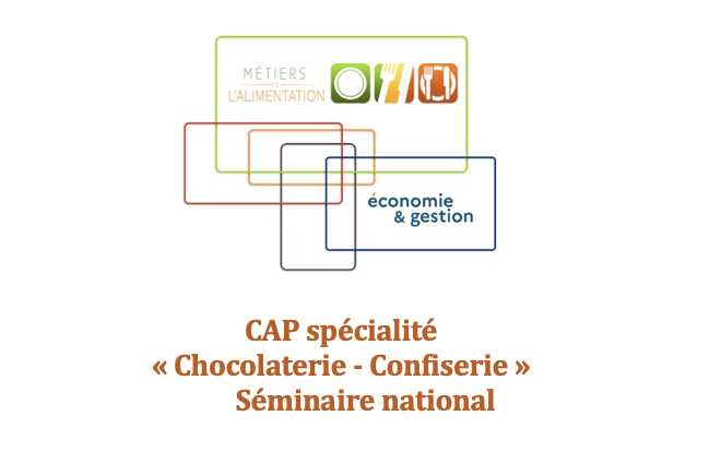 Logo CAP spécialité « Chocolaterie-Confiserie » - Séminaire national Janvier 2024