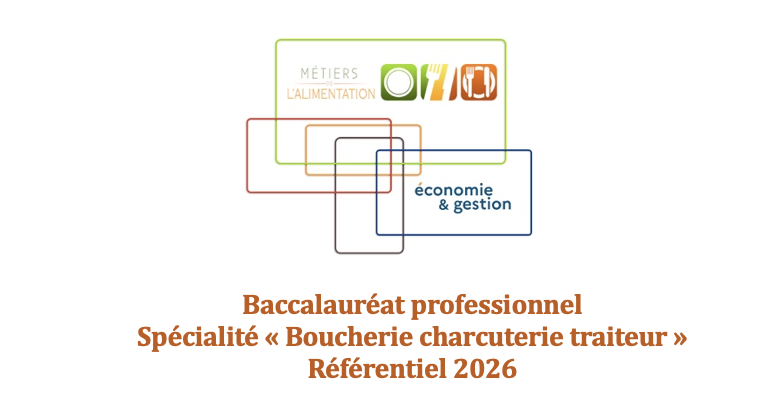 Logo Baccalauréat professionnel spécialité « Boucherie charcuterie traiteur » - Référentiel 2026