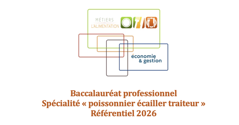 Logo Baccalauréat professionnel spécialité « Poissonnier écailler traiteur » - Référentiel 2026